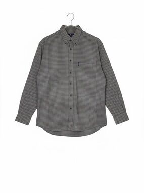 Ermenegildo Zegna Gray Button-Down Shirt Large